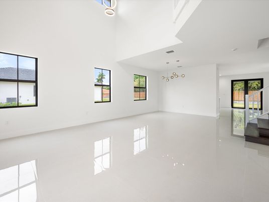 Empty room, Interior, Pendant Lights, Recessed Lighting