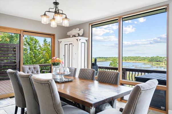 Dining room, Interior, Water, Wood Texture Flooring