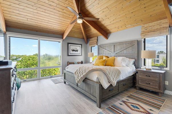 Bedroom, Interior, Wooden Beams, Wooden Ceilings, Wood Texture Flooring