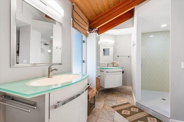 Bathroom, Interior, Recessed Lighting, Wooden Beams, Wooden Ceilings