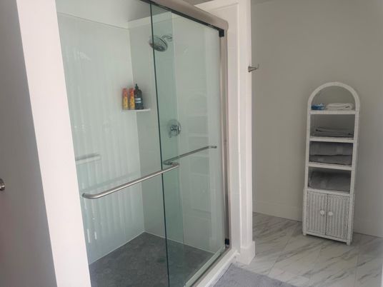 Bathroom, Glass Shower, Interior, Marble