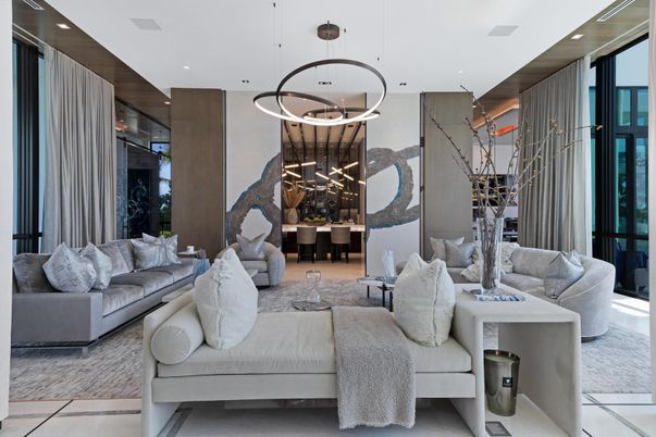 Dining room, Interior, Living room, Pendant Lights, Recessed Lighting