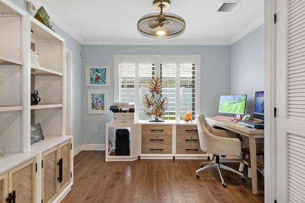 Home Office, Interior, Wood Texture Flooring