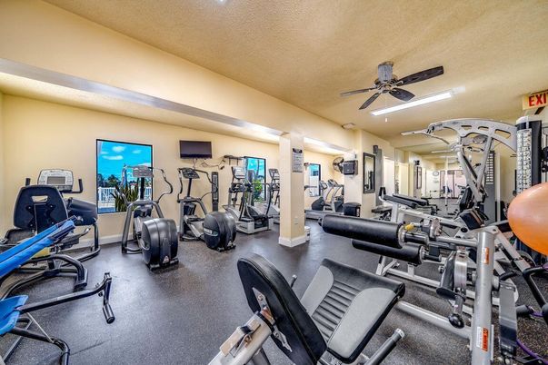 Fitness Equipment, Gym, Interior, Recessed Lighting