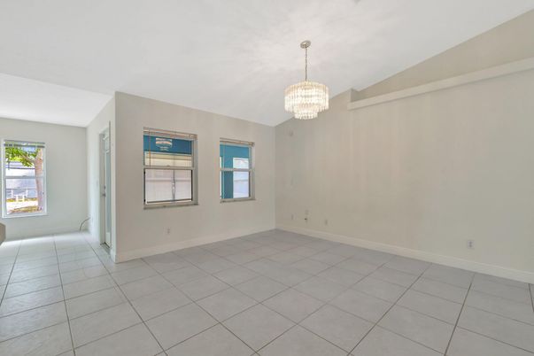 Chandelier, Empty room, Interior