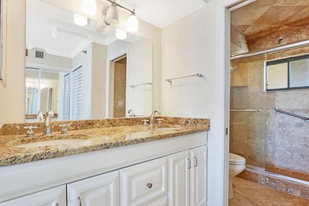 Bathroom, Dual Sink Vanities, Glass Shower, Interior