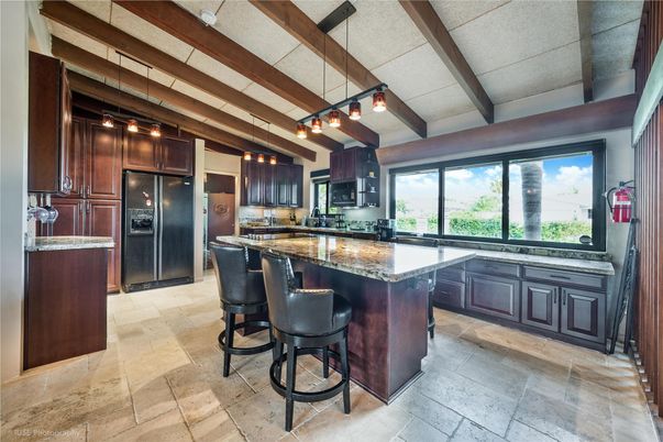 Interior, Kitchen, Stainless Steel Appliances, Wooden Beams