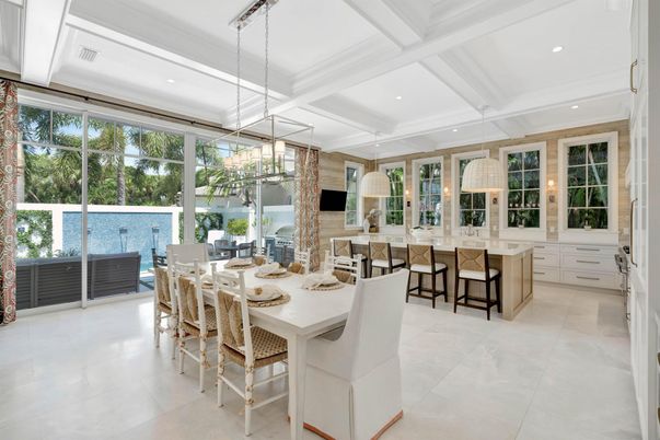 Dining room, Interior, Kitchen, Pendant Lights, Recessed Lighting