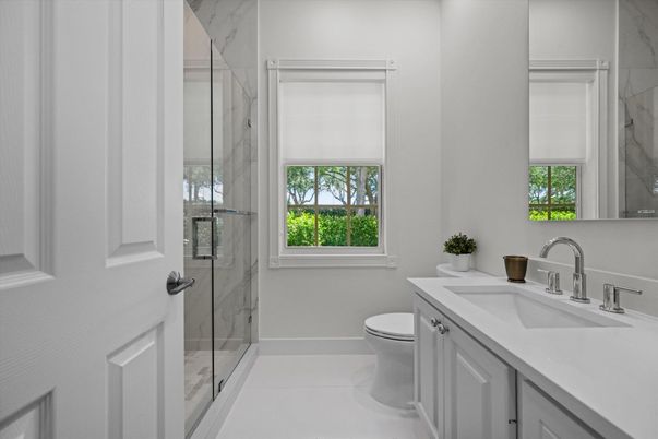 Bathroom, Glass Shower, Interior, Marble Walls