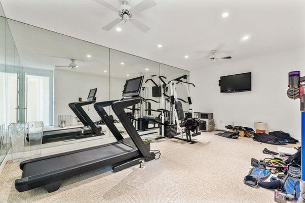 Fitness Equipment, Gym, Interior, Recessed Lighting