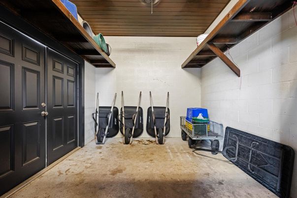 Interior, Stone Walls, Washer, Wooden Ceilings