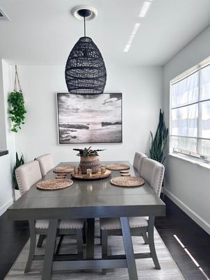 Dining room, Interior, Wood Texture Flooring