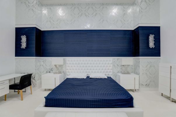 Bedroom, Interior, Marble Walls