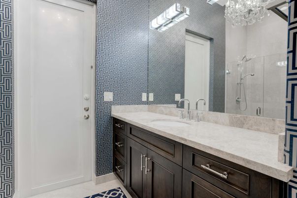 Bathroom, Dual Sink Vanities, Glass Shower, Interior