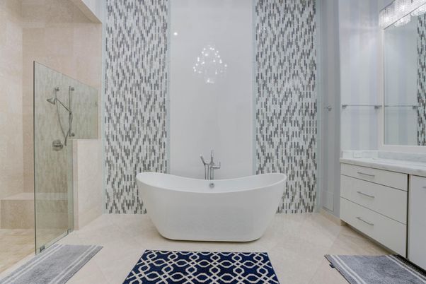 Bathroom, Free Standing Baths, Glass Shower, Interior