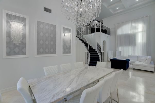 Chandelier, Dining room, Interior, Recessed Lighting