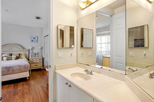 Bathroom, Bedroom, Dual Sink Vanities, Interior, Wood Texture Flooring