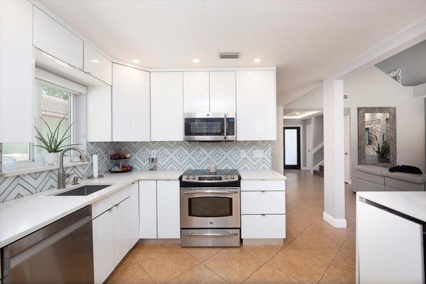 Interior, Kitchen, Recessed Lighting, Stainless Steel Appliances