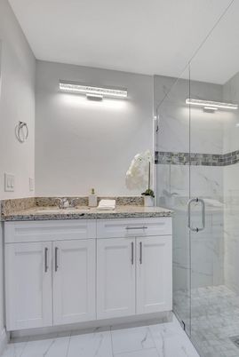 Bathroom, Glass Shower, Interior, Marble, Marble Walls
