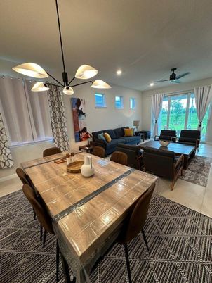 Dining room, Interior, Living room, Pendant Lights, Recessed Lighting