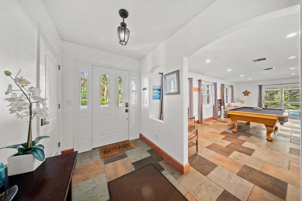 Billiard Table, Game Room, Interior, Recessed Lighting