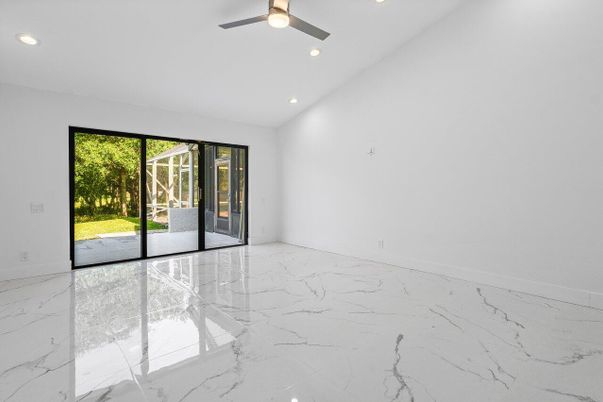 Empty room, Interior, Marble, Recessed Lighting