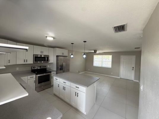 Interior, Kitchen, Pendant Lights, Stainless Steel Appliances