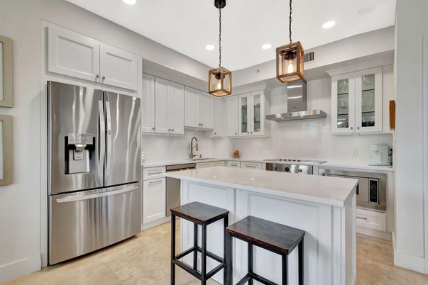 Interior, Kitchen, Pendant Lights, Recessed Lighting, Stainless Steel Appliances
