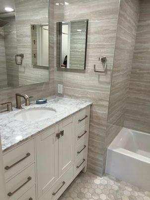 Bathroom, Dual Sink Vanities, Glass Shower, Interior