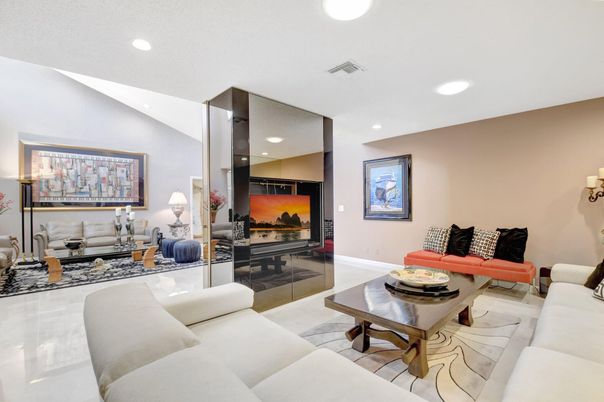Fireplace, Interior, Living room, Recessed Lighting