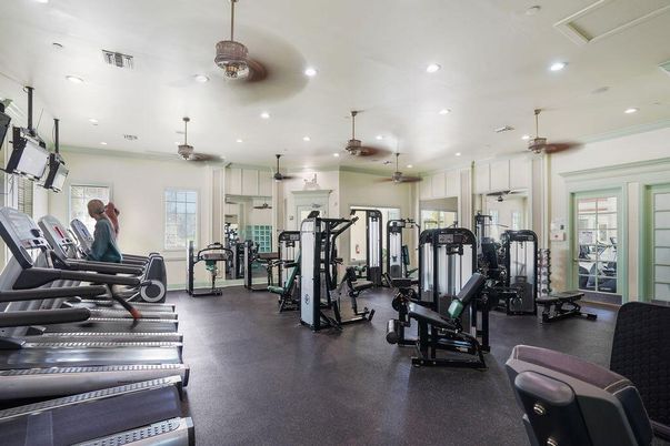 Fitness Equipment, Gym, Interior, Pendant Lights, Recessed Lighting