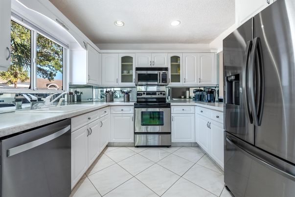 Interior, Kitchen, Recessed Lighting, Stainless Steel Appliances
