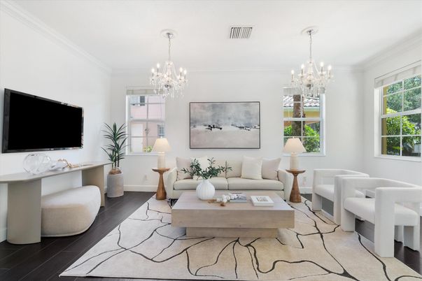 Chandelier, Interior, Living room, Wood Texture Flooring