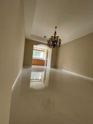 Chandelier, Empty room, Interior