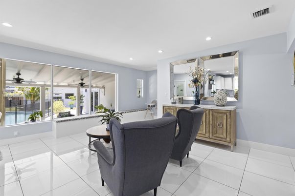 Interior, Living room, Recessed Lighting
