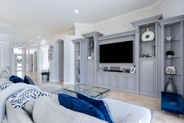 Interior, Living room, Recessed Lighting