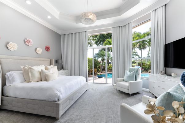Bedroom, Interior, Pendant Lights, Recessed Lighting