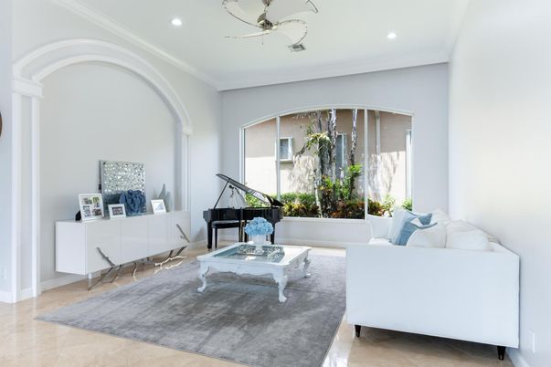 Interior, Living room, Piano, Recessed Lighting