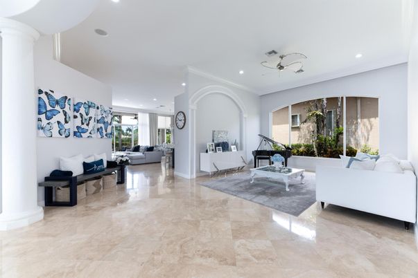 Interior, Living room, Piano, Recessed Lighting