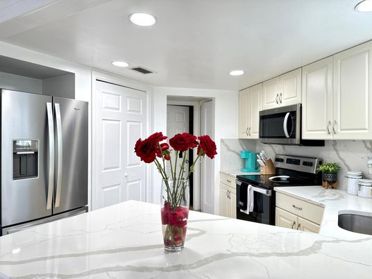 Interior, Kitchen, Recessed Lighting, Stainless Steel Appliances
