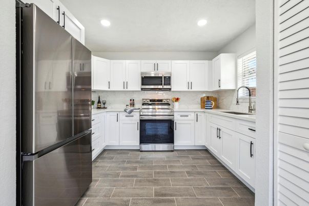 Interior, Kitchen, Recessed Lighting, Stainless Steel Appliances