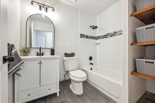 Bathroom, Interior, Wood Texture Flooring