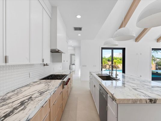 Interior, Kitchen, Recessed Lighting, Wooden Beams