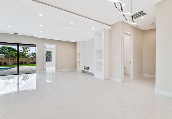 Empty room, Interior, Recessed Lighting