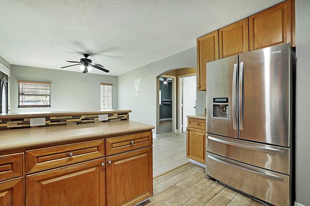Interior, Kitchen, Wood Texture Flooring