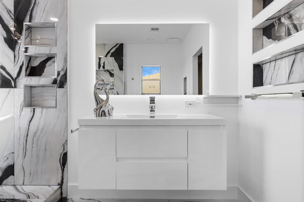 Bathroom, Interior, Marble Walls