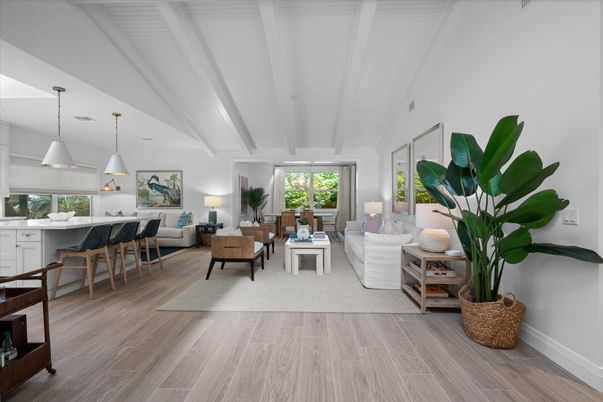 Interior, Living room, Pendant Lights, Wood Texture Flooring