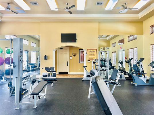 Fitness Equipment, Gym, Interior, Recessed Lighting