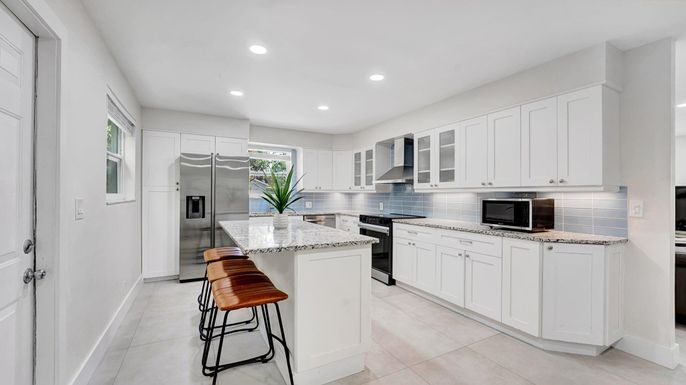 Interior, Kitchen, Recessed Lighting, Stainless Steel Appliances