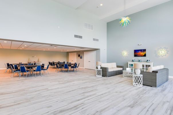 Dining room, Interior, Living room, Pendant Lights, Recessed Lighting, Wood Texture Flooring